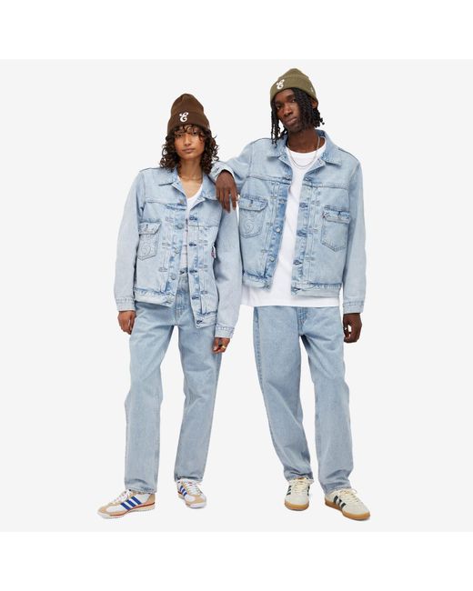 E by END. Blue Levis Type Ii Trucker Jacket