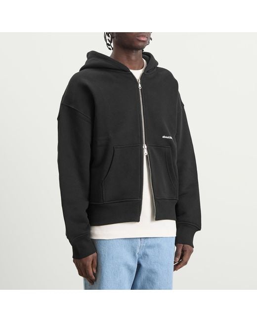 About Blank Black Box Logo Zip Hoodie for men