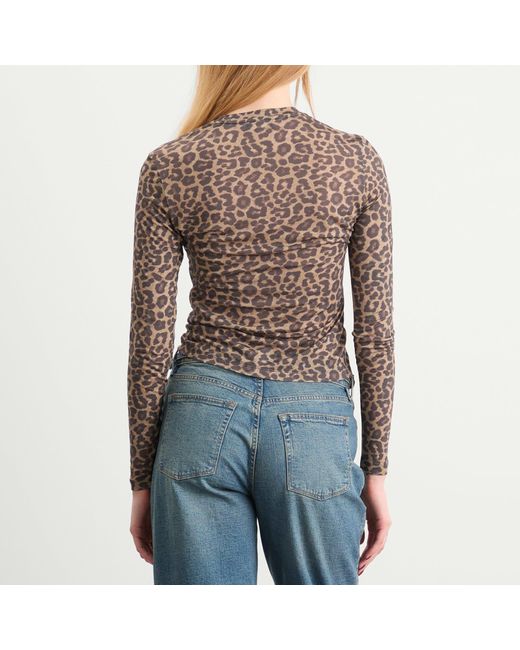 Anine Bing Brown Sylvie Long Sleeve T-Shirt