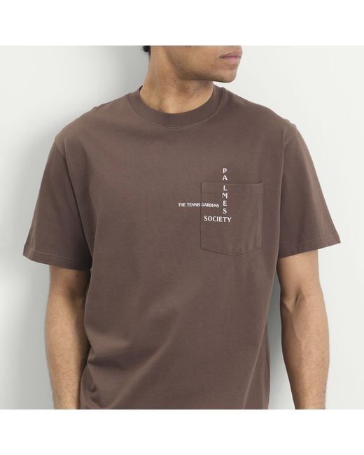 Palmes Brown Ramus Pocket T-Shirt for men