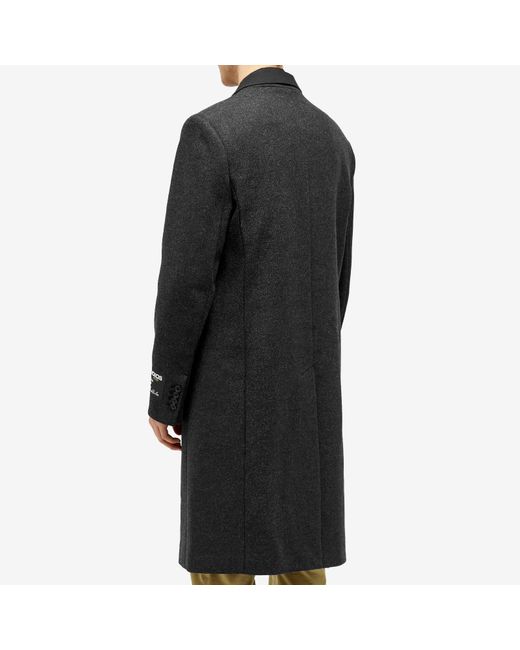 Acne Black Orkar Classic Melange Wool Coat for men