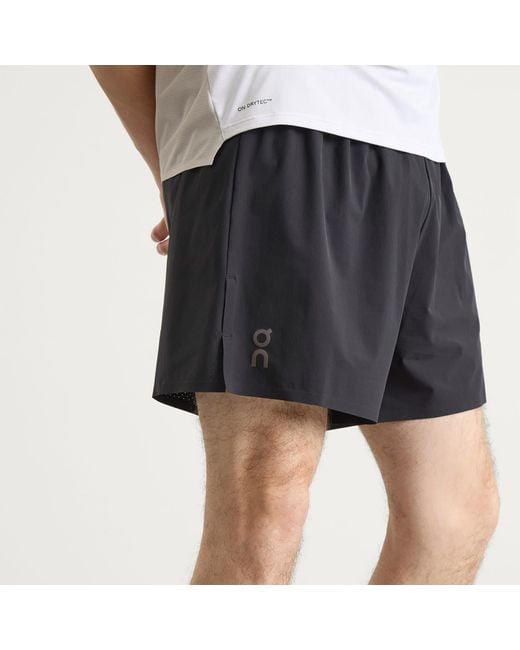 On Shoes Black 5" Performance Shorts for men