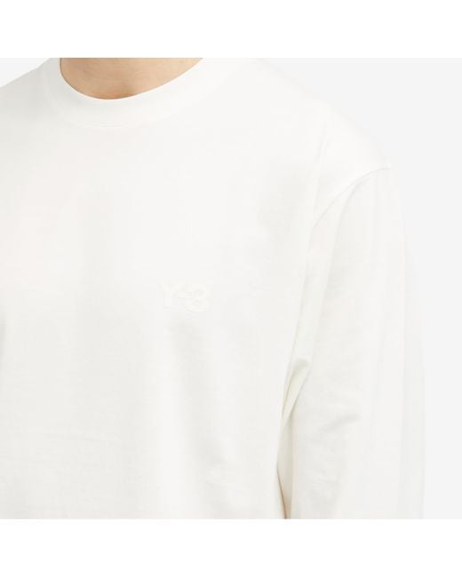 Y-3 White Long Sleeve T-Shirt for men