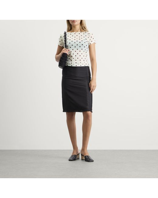 Hosbjerg White Betty Short Sleeve Mesh Top