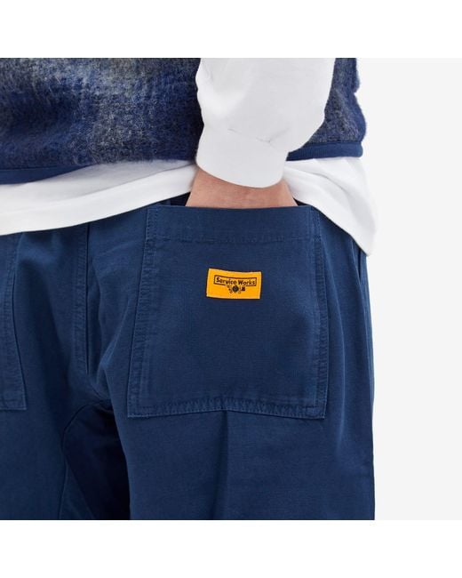 Service Works Blue Classic Canvas Chef Pants for men