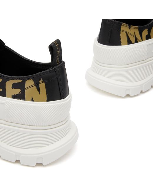 Alexander McQueen Black Tread Slick Graffiti Sneakers for men