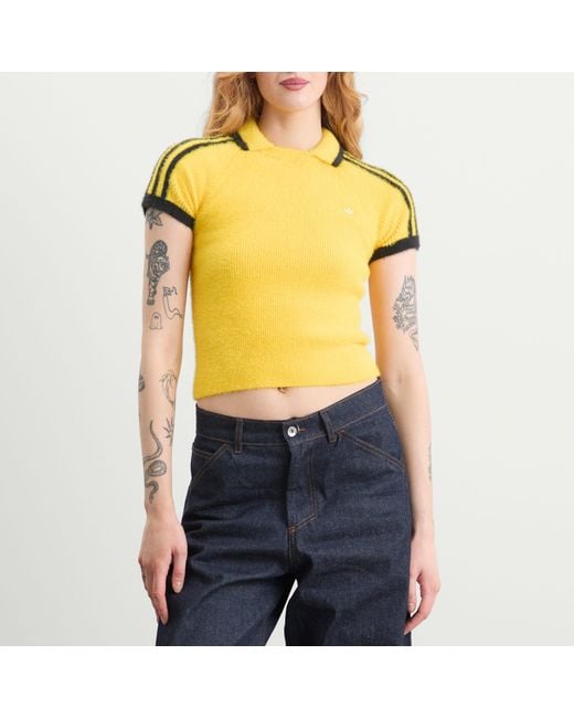 Adidas Yellow Knit Cali Top