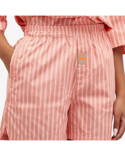 Martine Rose Red Striped Boxer Shorts