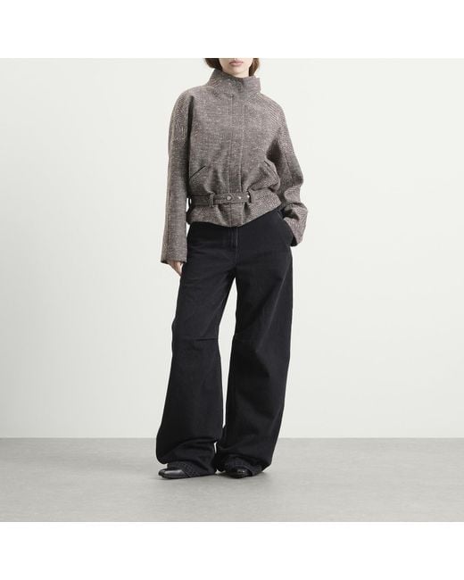 Entire studios Gray Contrast Aviator Jacket