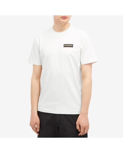 Napapijri White Iaato Logo T-Shirt for men