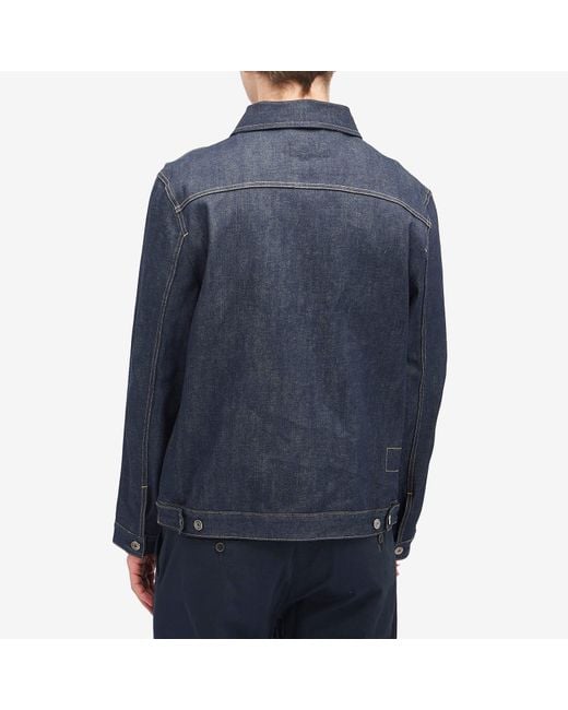 Universal Works Blue Denim Trucker Jacket for men