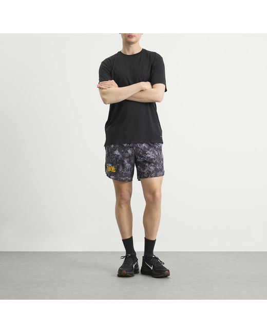 Nike Gray Running Stride 7-Inch Short for men