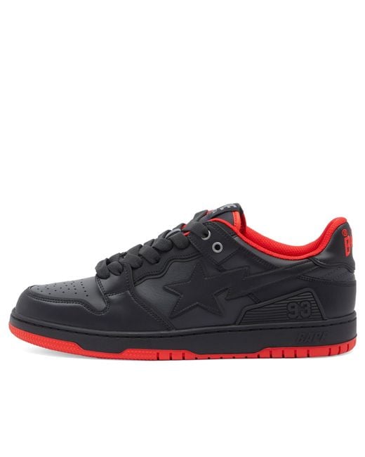 A Bathing Ape Red Sk8 Sta Sneaker for men