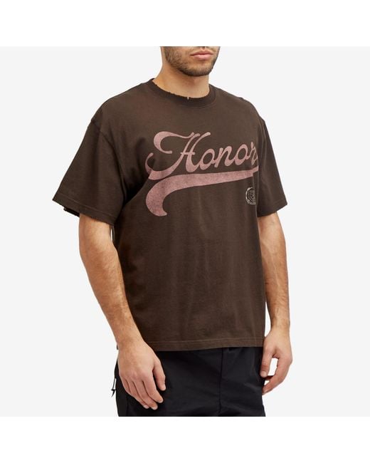 Honor The Gift Brown Holiday Script T-Shirt for men