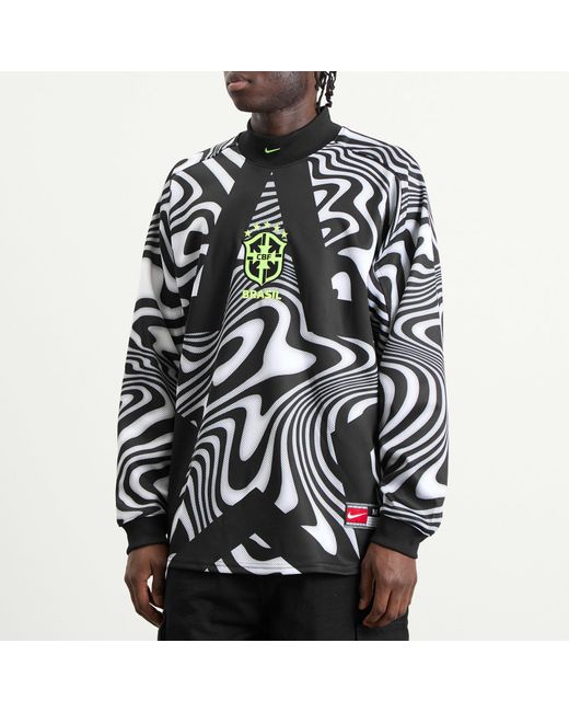 Nike Black Brasil Goalkeeper Shirt for men