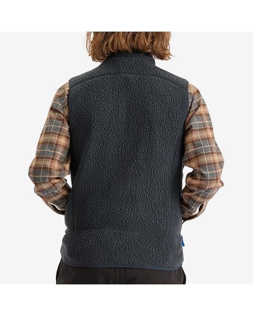 Patagonia Blue Retro Pile Fleece Vest for men