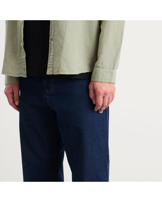 Folk Blue Barrel Leg Jean for men