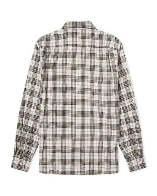 Acne Gray Sarlie Dry Flannel Check Shirt