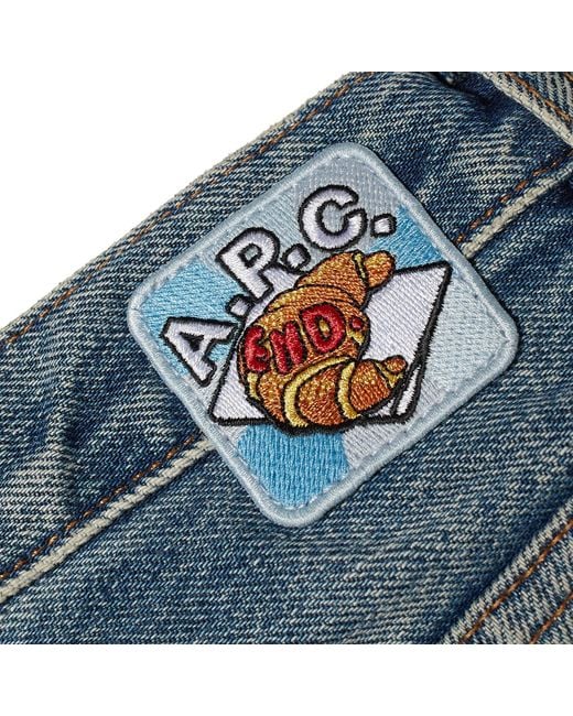A.P.C. Blue End. X 'Coffee Club' Martin Patch Jeans for men