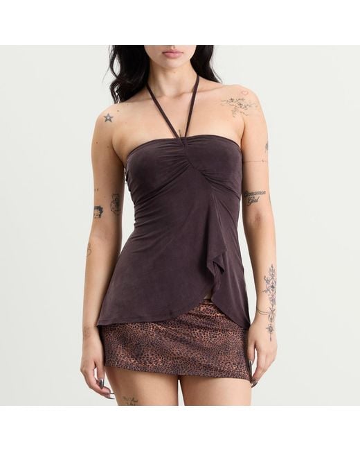 Peachy Den Purple Nia Kylie Halter Top
