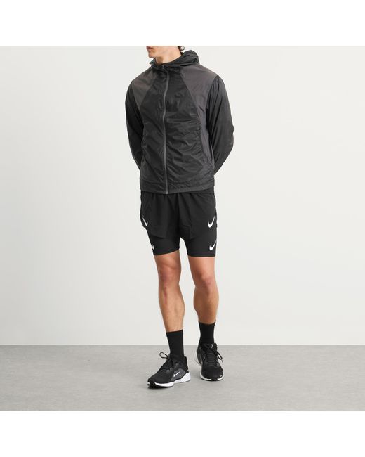 Nike Running Aeroswift Half Tight in Gray for Men | Lyst