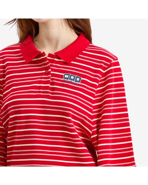 Martine Rose Red Polo T-Shirt