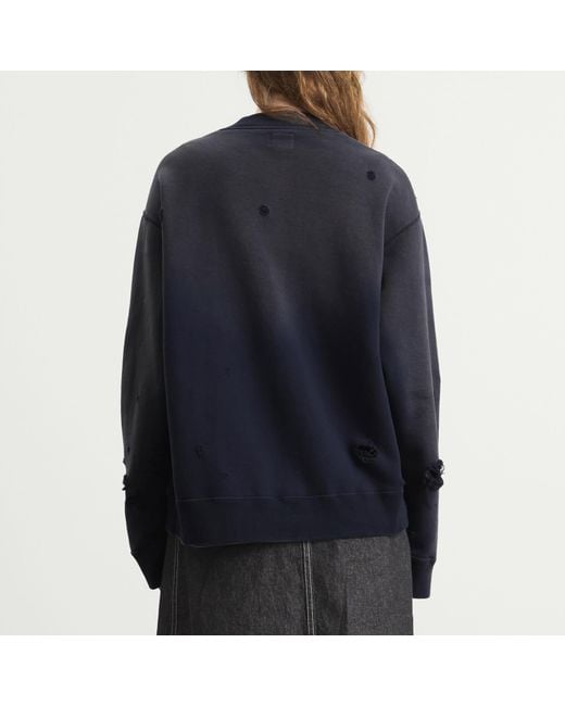 Needles Blue Deconstructed Zipped Sweat