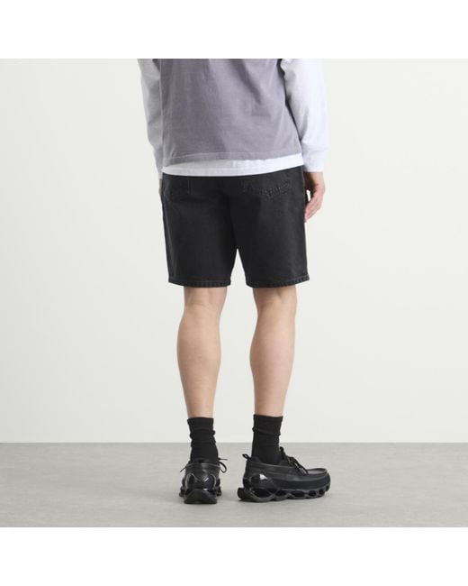 Thisisneverthat Black Relaxed Denim Shorts for men