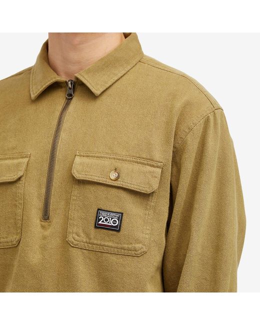 Thisisneverthat Green Quarter Zip Shirt for men