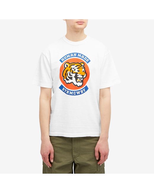 Human Made Blue Tiger Crest T-Shirt for men