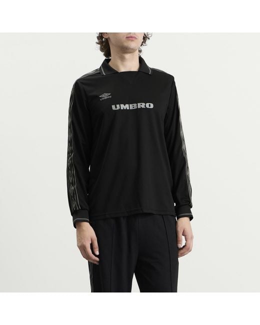 Umbro Black Taped Long Sleeve Jersey for men