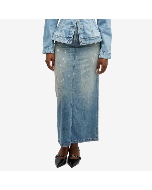 Acne Blue Philo Trafalgar Midi Skirt