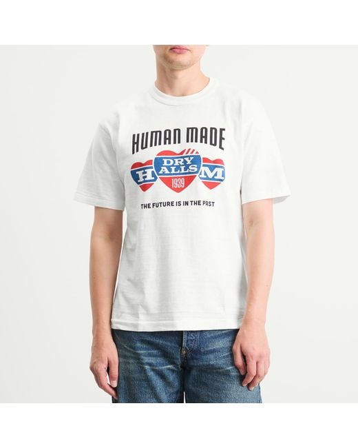 Human Made White Multi Heart T-Shirt for men