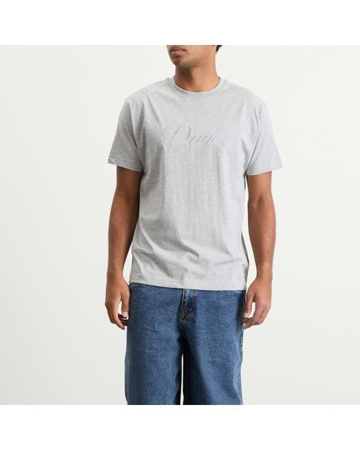 Dime Gray Cursive T-Shirt for men