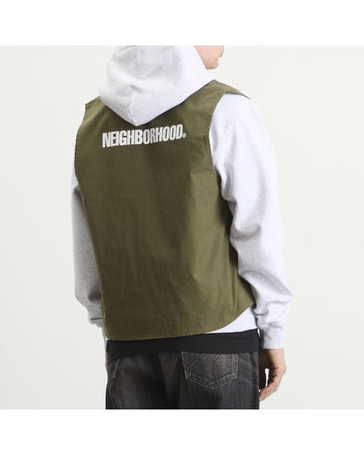 Neighborhood Green Zip Work Vest for men