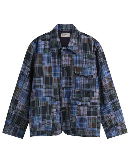 Universal Works Blue Madras Patchwork Duty Jacket for men