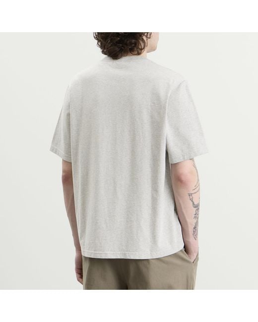NN07 Gray Jett Embroidered T-Shirt for men