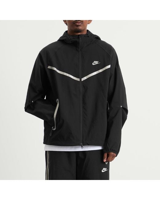 Nike Black Tech Woven Track Top for men