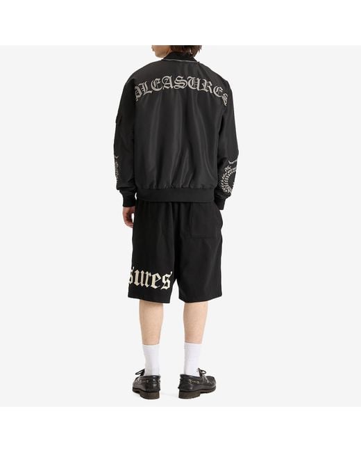 Pleasures Black Dragon Bomber Jacket for men