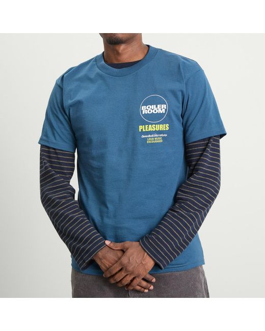 Pleasures Blue X Boiler Room Turntable T-Shirt for men