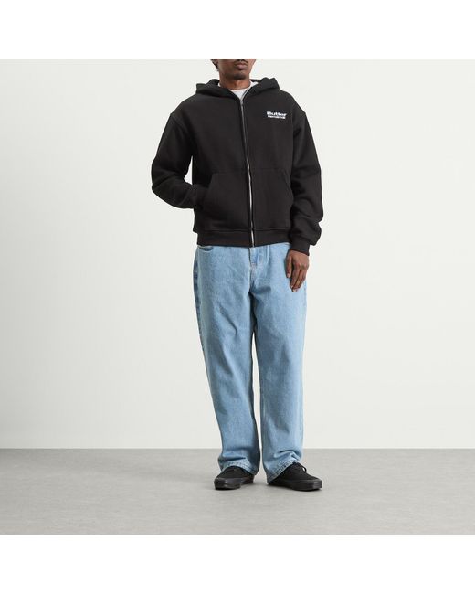 Butter Goods Black Internationale Zip Hoodie for men