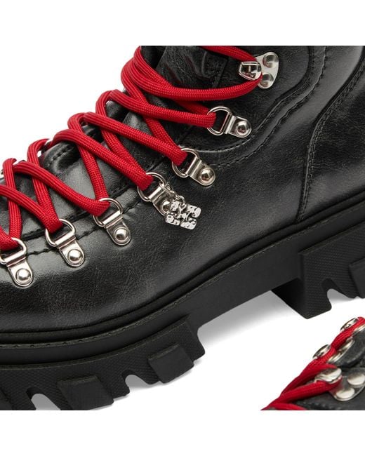Ganni Black Cleated Mountain Boots