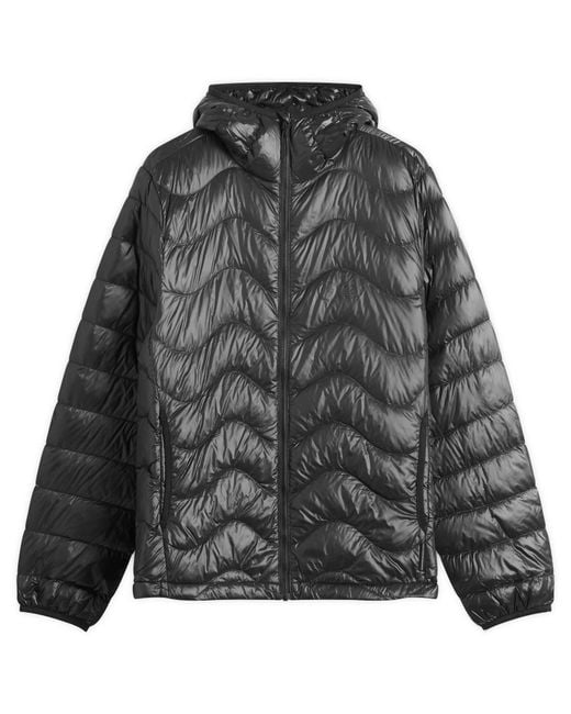 Purple Mountain Observatory Gray Waves Hooded Puffa Jacket for men