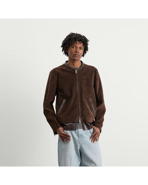 Our Legacy Brown Suede Drift Jacket for men