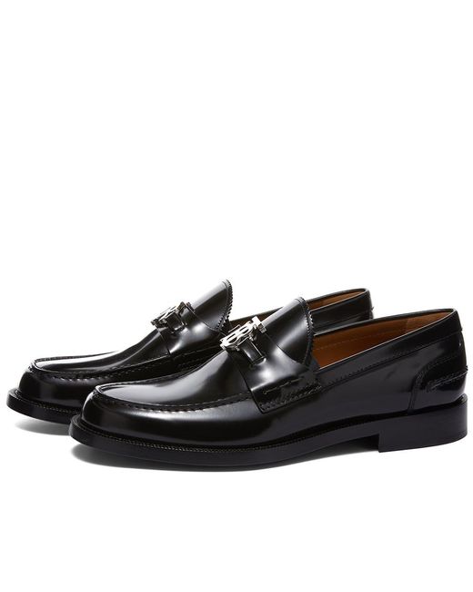 Burberry Leather Fred Loafer in Black for Men | Lyst