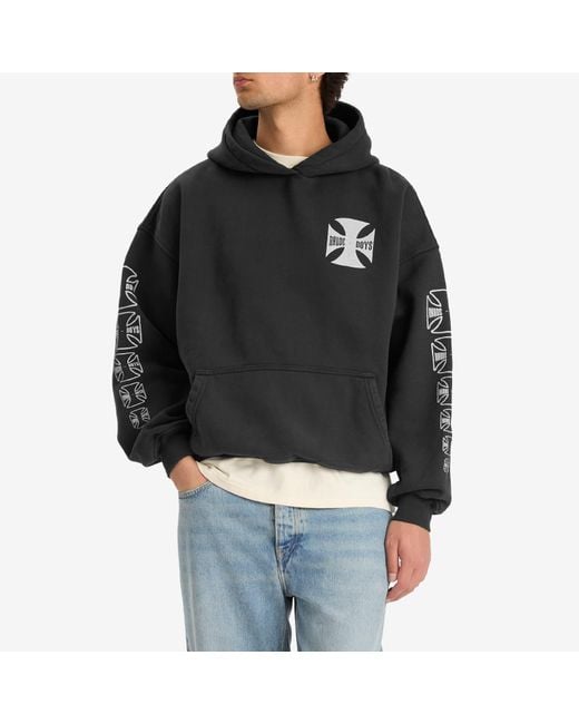 Rhude Black Boys Hoodie for men