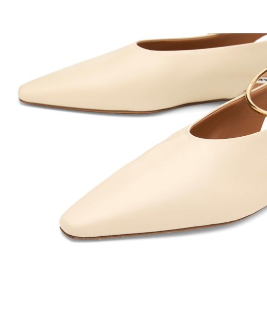 Jil Sander Metallic Pointed Sling Back Shoes