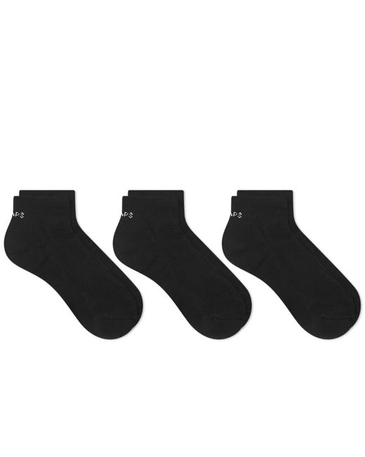(w)taps Black Skivvies 04 3-Pack Half Sock for men