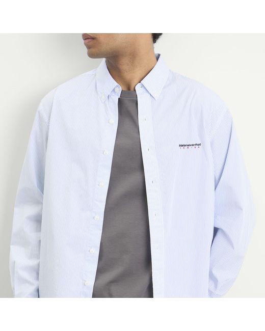 Thisisneverthat Blue Dsn Striped Shirt for men