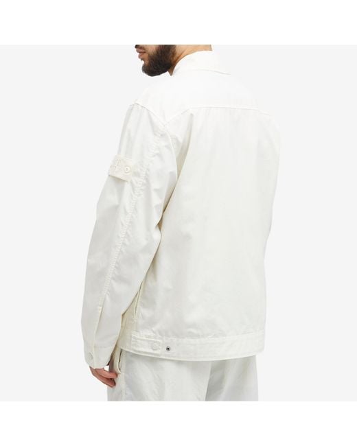 Stone Island White Ghost Ventile Shirt Jacket for men